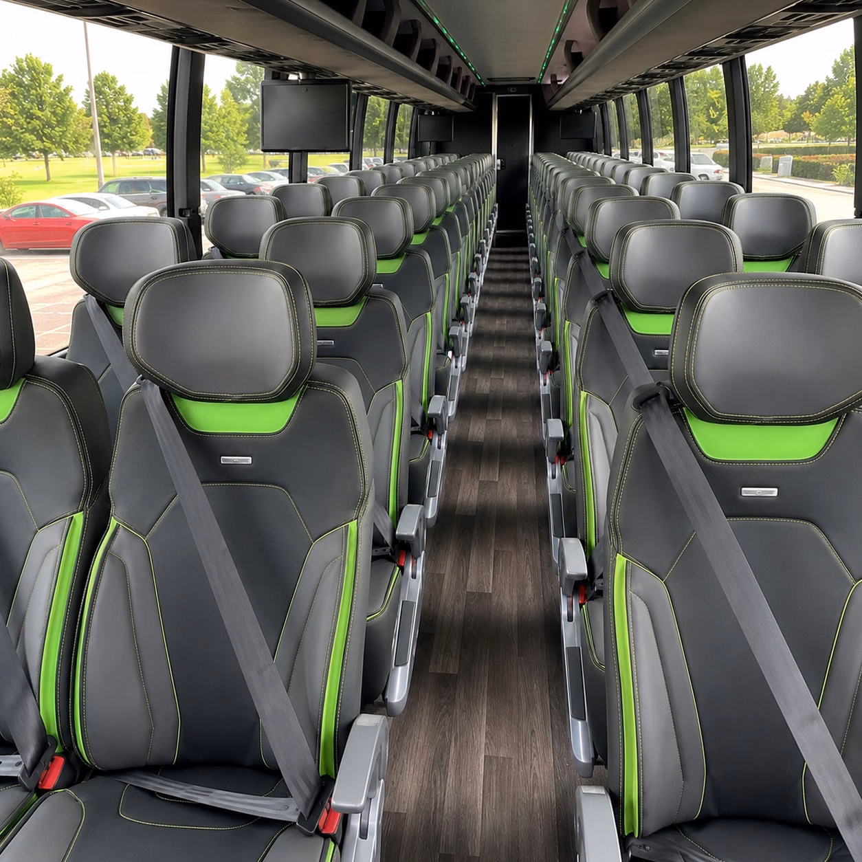 las vegas charter bus inside