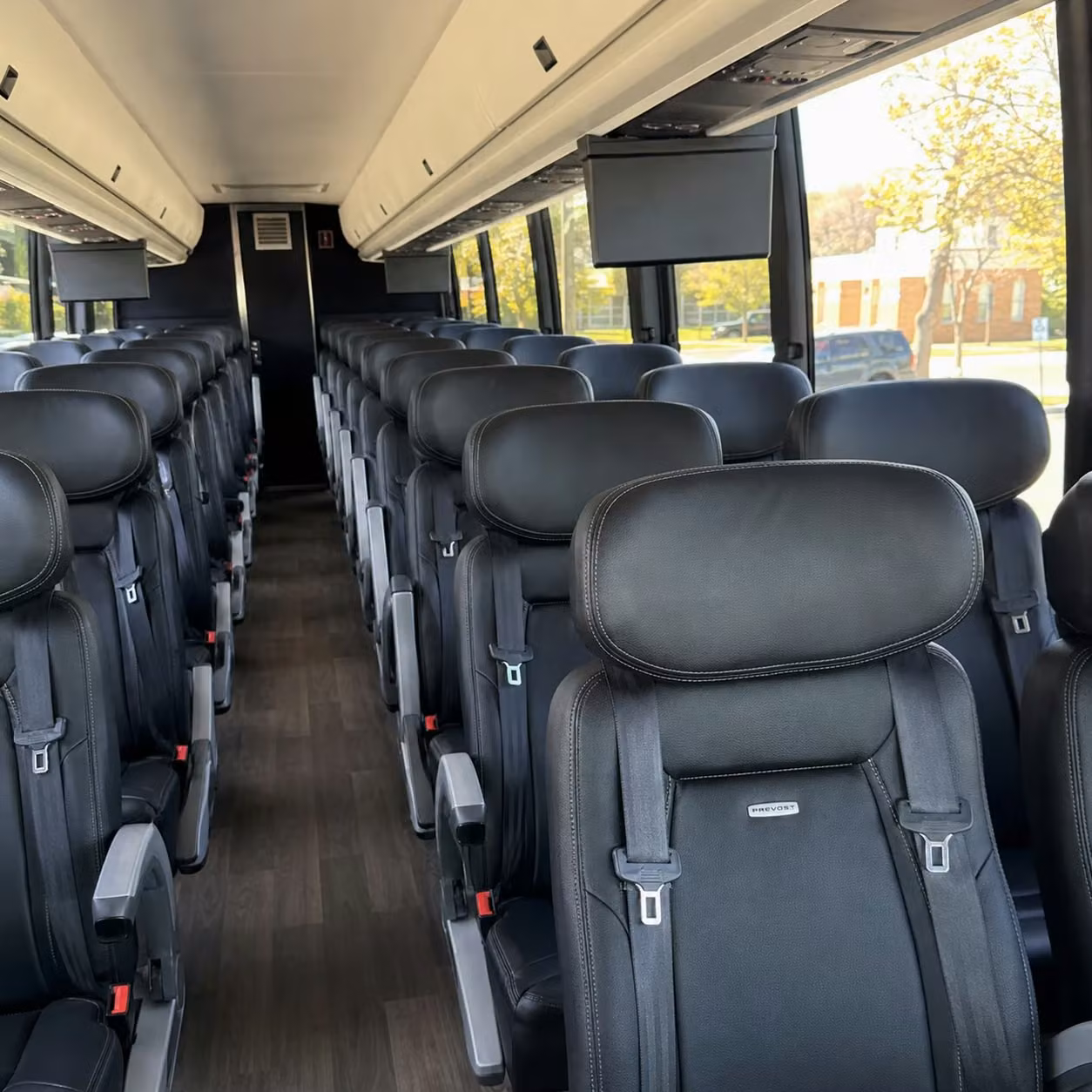las vegas charter bus rental interior